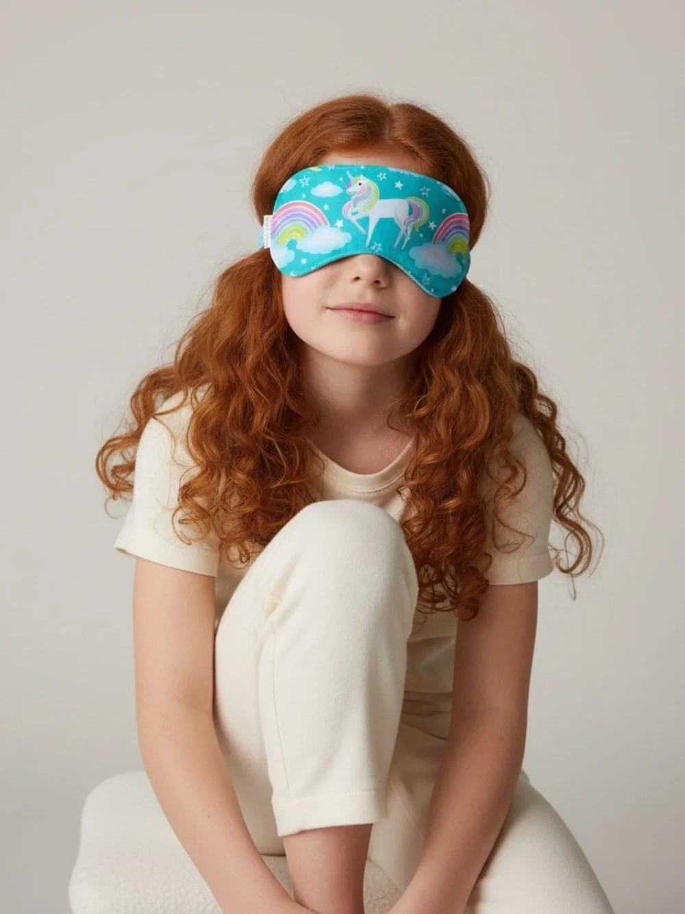 Rainbow Hearts Theme Kids Sleep Mask